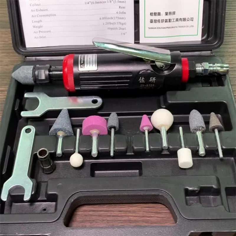مجموعة أدوات إصلاح الإطارات HP64128 إطار تفريغ خاص لإطارات السيارة طاحونة هوائية عالية السرعة مطحنة الهواء ضوء طحن النقش