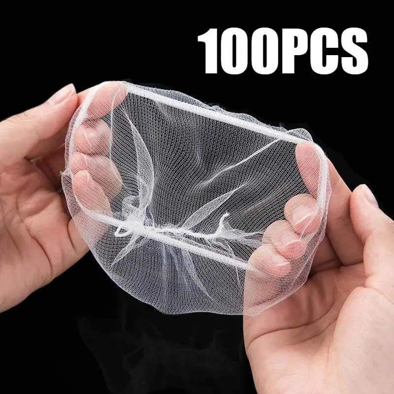 100 200Pcs Disposable Sink Garbage Net Kitchen Sewer Drain Anti Blocking Mesh Strainer Pool Filter Bag Household Cleaning Tools