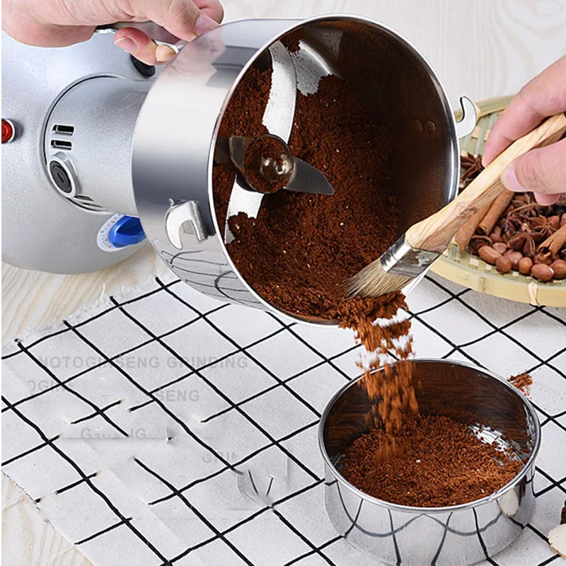 150g Electric Herb Powder Mill Grains Spices Cereals Coffee Crusher Dry Food Grinder Machine high speed 220V Stainlesssteel