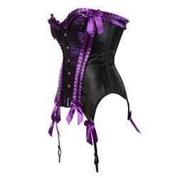 Corpiño de encaje con bordado para mujer, corsé con realce, Sexy, trajes de carnaval, disfraces de fiesta de noche