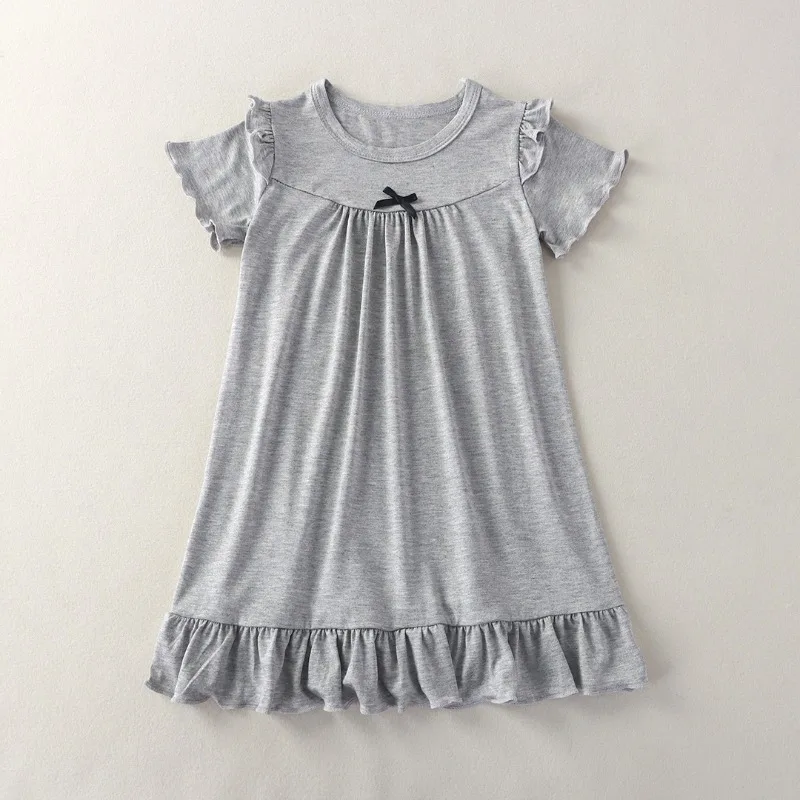 Bellbell Sommer-Kleid für Kinder, Mädchen, Pyjama-Kleid, Blumenmuster, für Kinder, Mädchen, Schleife, Homewear-Kleid, 1–14 Jahre, Kleinkind-Mädchen-Prinzessinnenkleid – Detail 15