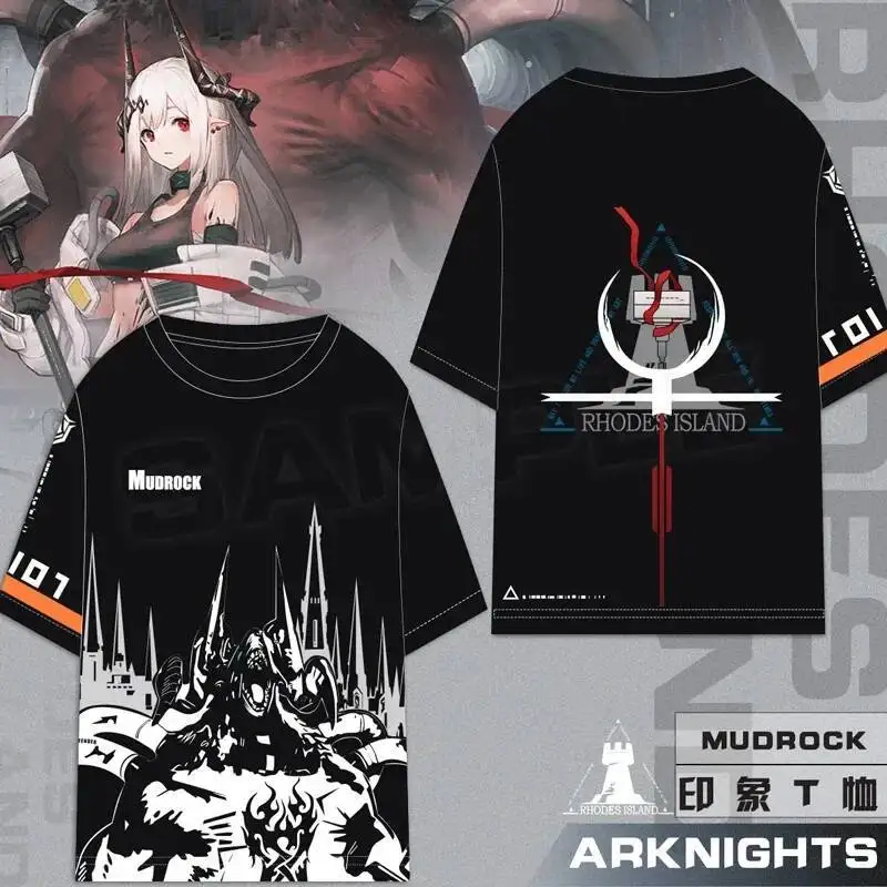 

anime Game Anime T-Shirt From The Game Arknights, Oversized Clothing, Amiya, Frost Star, Rhode Island, Casual, Short Sleeve, Cos