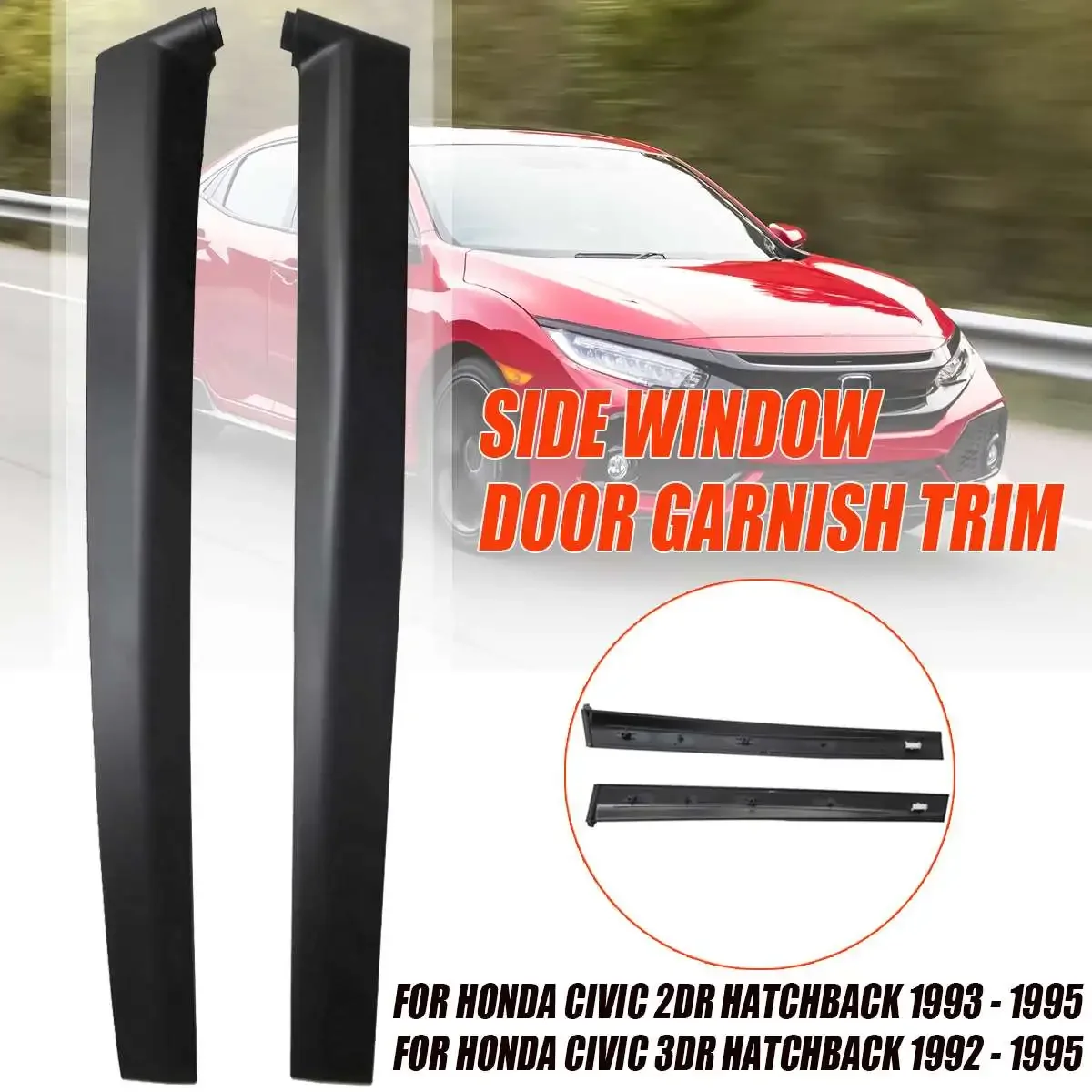 Left Right Side Door Pillar Cover Trim For Honda/Civic 2Dr 3Dr 1992-1995 72470-SR3-003 72430-SR3-003