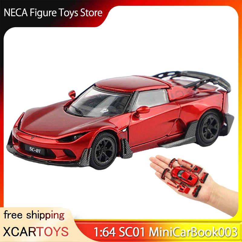 

XCARTOYS 1:64 SC01 MiniCarBook003 Alloy Model Set - 3-Pack Assembled Diecast Cars Collectible Mini Vehicles (JDM/Classic/Modern)