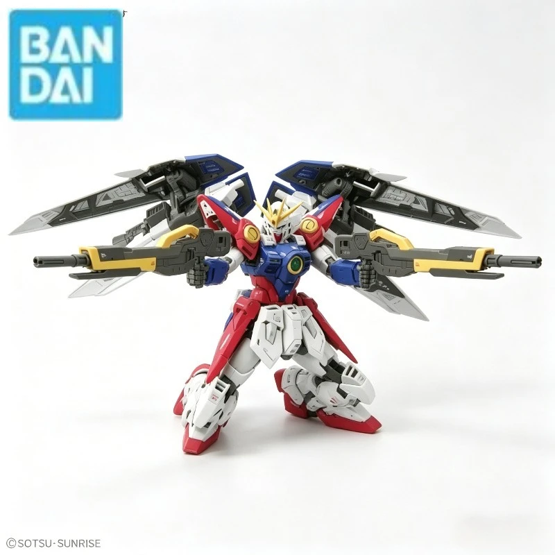 

In Stock BANDAI RG 1/144 New Mobile Report Gundam Wing XXXG-00W0 Wing Gundam Zero Anime Action Figures Assembly Model Toys