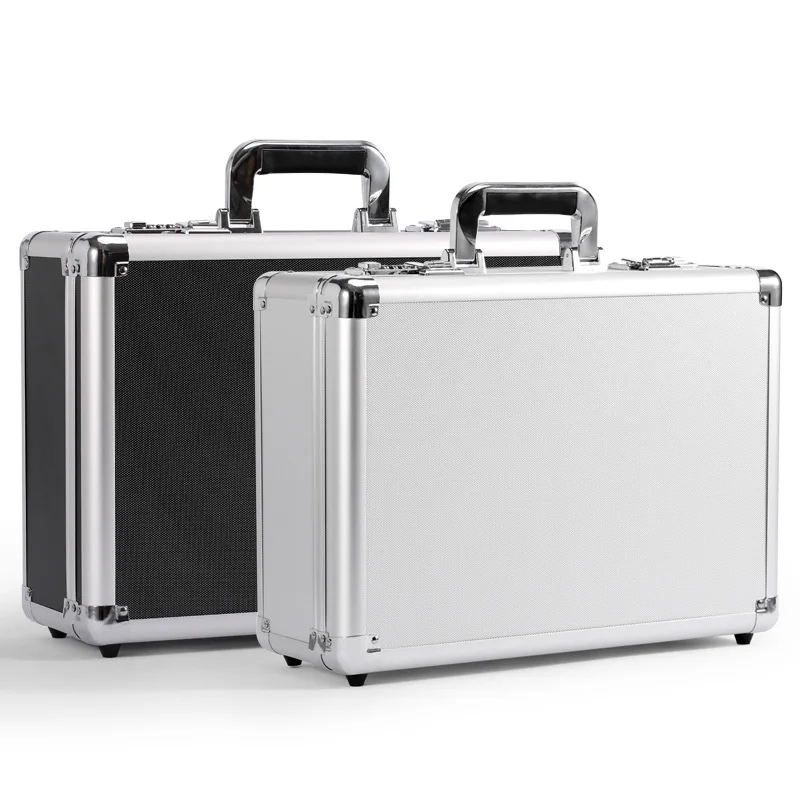 Portable Toolbox Aluminum Suitcase With Lock Electric Tool Box With Sponge Hard Case Flight Case Household Equipment Storage