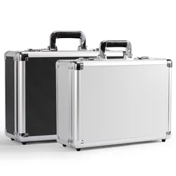 Valise en aluminium avec serrure, boîte à outils électrique portable, mallette rigide en éponge, rangement d'équipement domestique