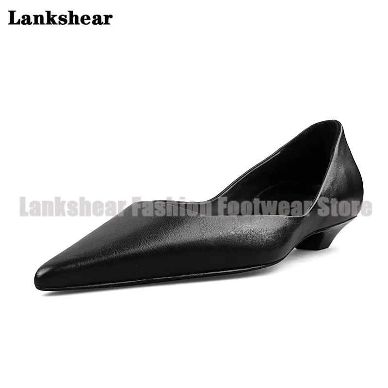 Sexy Pointed Toe Single Shoes Women Shoes Summer Low Heels Leather Casual Shoes New In Women Shoes Sandalias De Mujer Verano