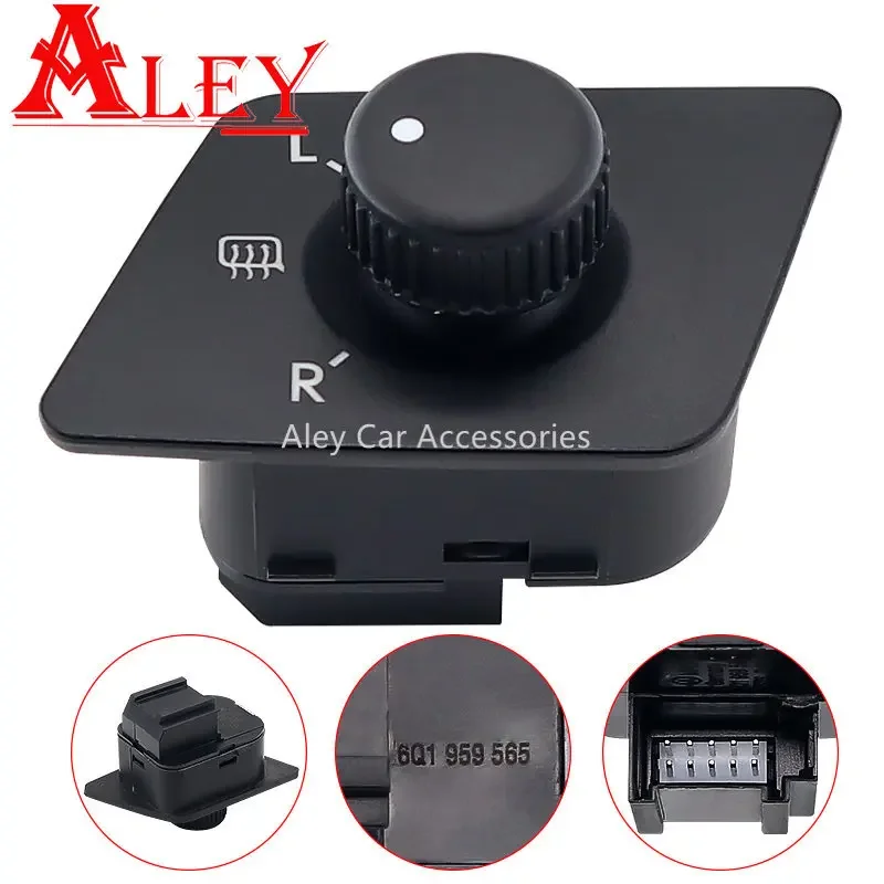 Brand New 6Q1959565 6Q1959565J 6Q1959565A 6Q1959565F Electric Side Mirror Control Switch For VW Polo 2001-2005 Car Accessories