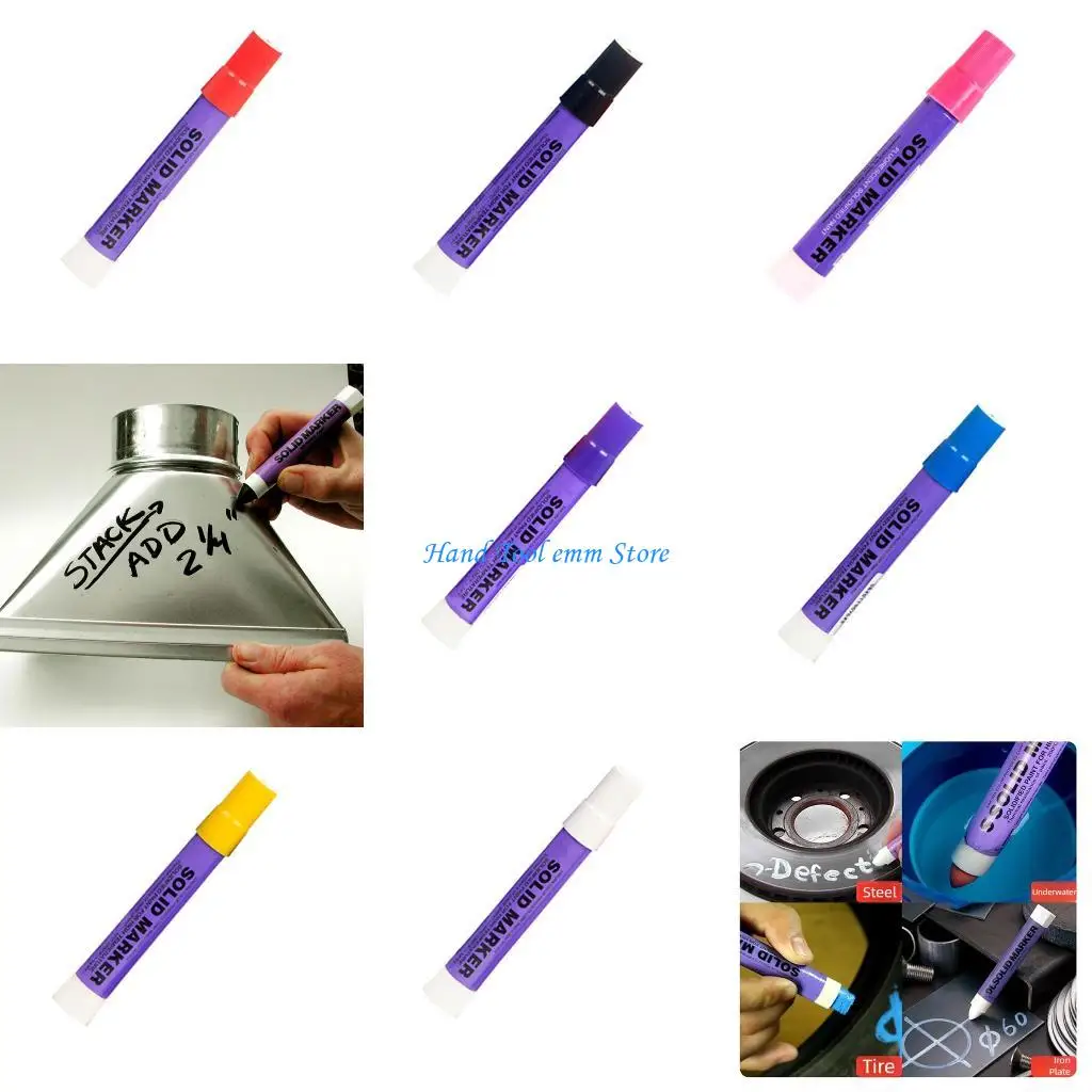

H37F Industrial Strength Paint Marker For High Temp Environments Fade Resistant Inks On Rubber Glass Surfaces Plastic Body