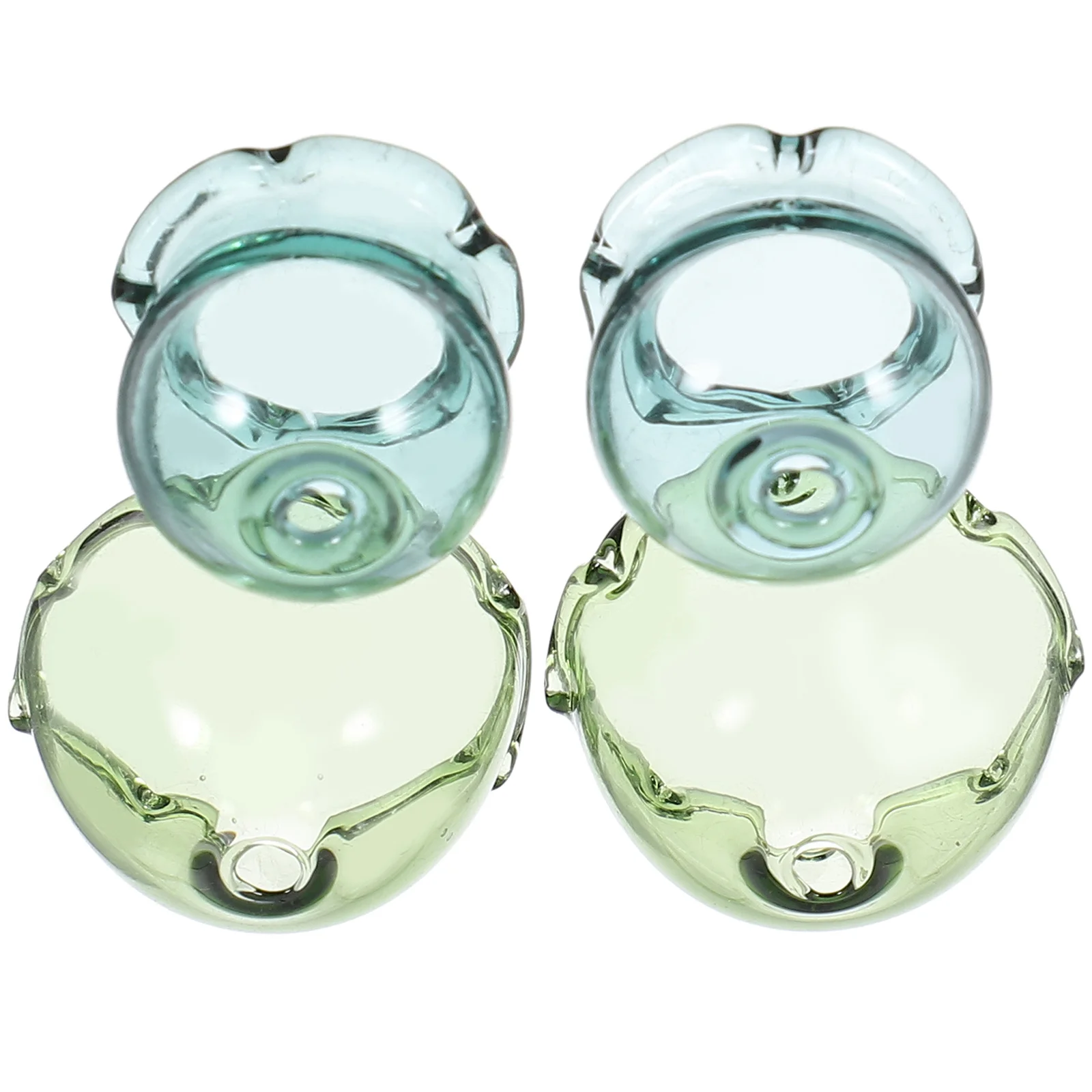 

4Pcs Hollow Clear Glass Beads Tulip Flower Caps for Wind Chimes Fishing Jewelry Making Bracelet Craft Supplies