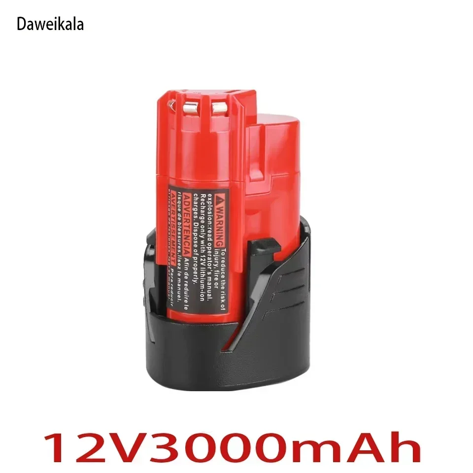 TURPOW 12V 6000MAH rechargeable battery for Milwaukee M12 XC cordless tool 48-11-2402 48-11-2411 battery 48-11-2401 MIL-12A-L