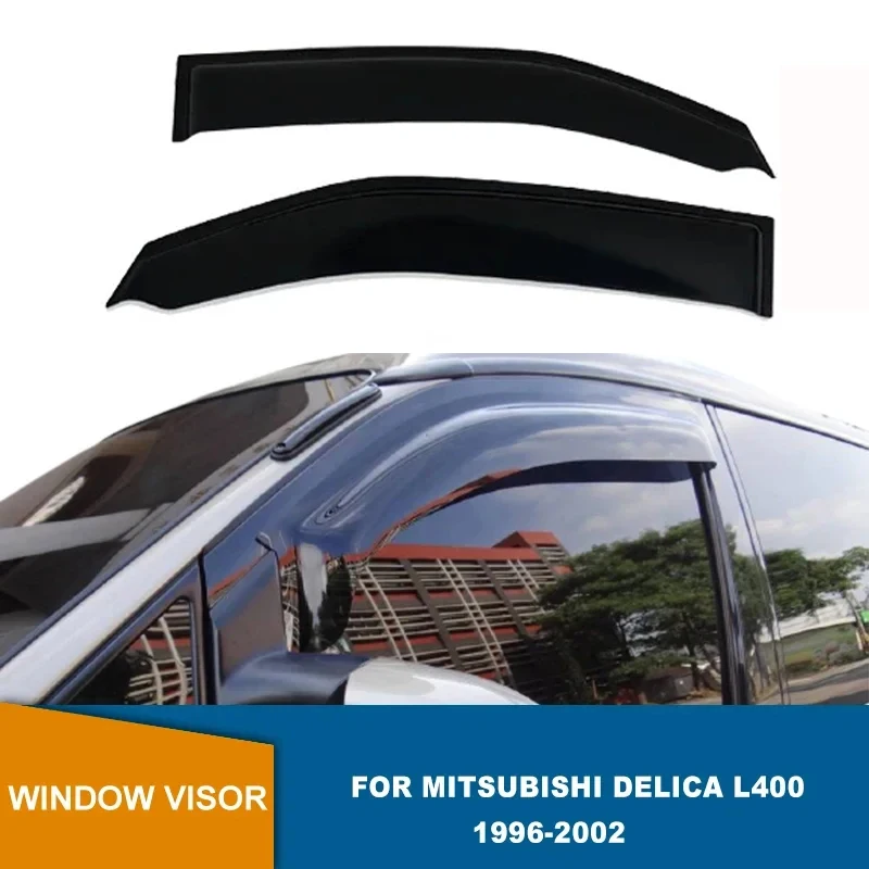 

Window Deflectors For Mitsubishi Delica L400 1996 1997 1998 1999 2000 2001 2002 Tape-on Side Window Visor Deflector Rain Guard