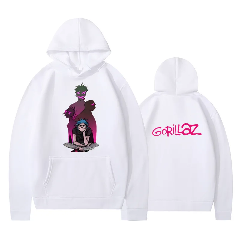 Gorillaz Cracker Island Printed Casual Street Sweatshirt Men\'s and Women\'s Same Cotton High Quality Fashion Loose Men\'s Hoodie