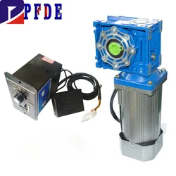 AC 110V/220V 180W Large Torque Worm Gear Motor 24RPM with AC Governor Kits Reducer Shaft Diameter 18mm for CNC Equipment