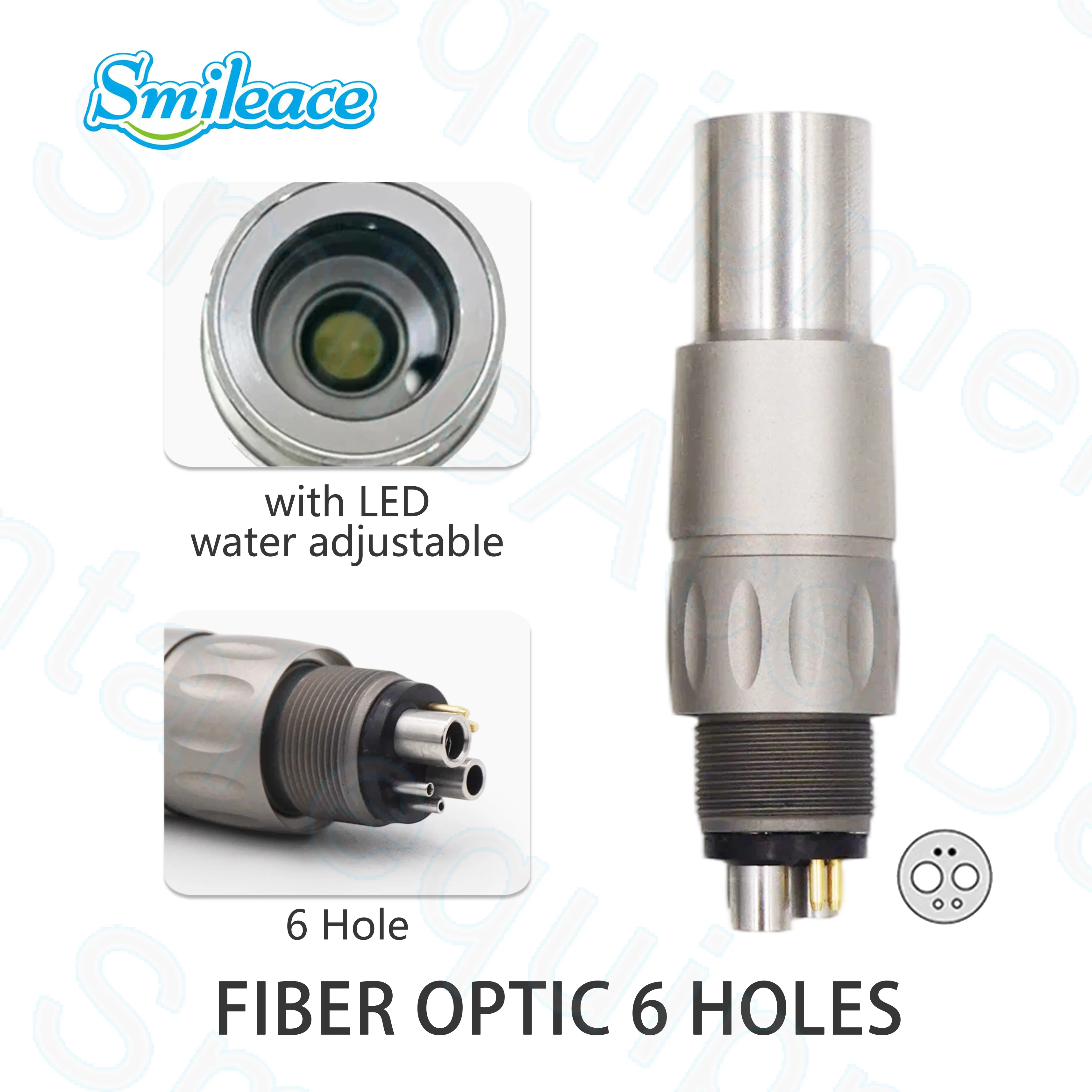 

Quick Coupler for High Speed Handpiece LED Handpiece Coupling 2/4/6Holes Air Turbine Connector Stainless Steel Dentistry Tools