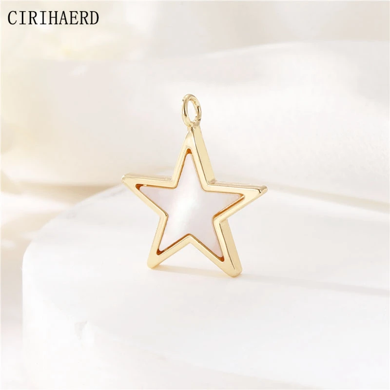 DIY Jewelry Pendant 14K Gold Plated Dripping Glue Star Butterfly Fan Round Pendant For Necklace Bracelet Jewelry Making Pendants