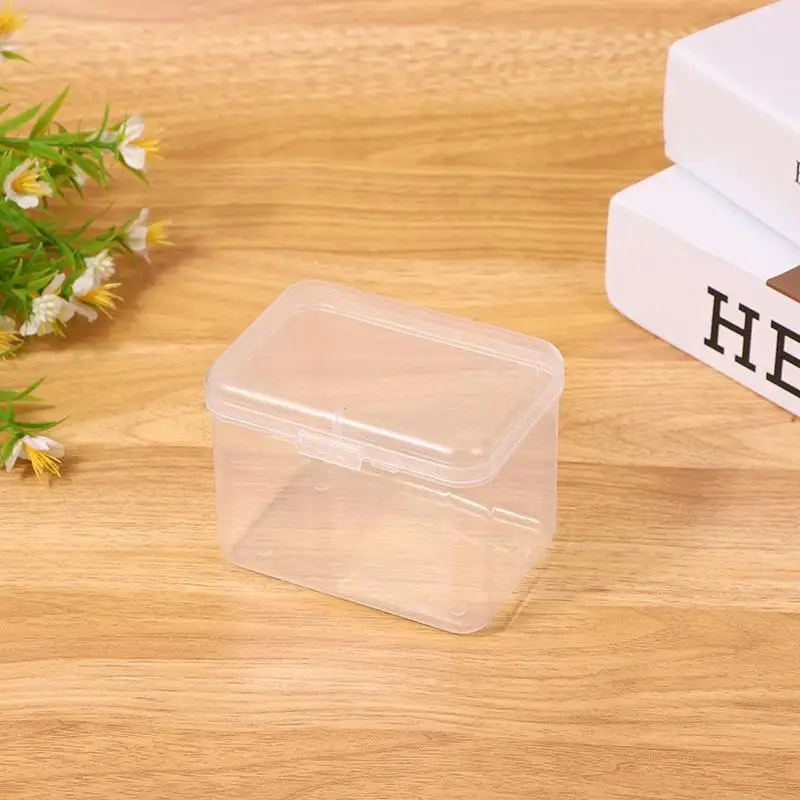 Hot Sale New 3Pcs Clear Plastic Storage Box With Secure Snap Lock Lid Transparent For Small Jewelry Crafts Desk Accessories