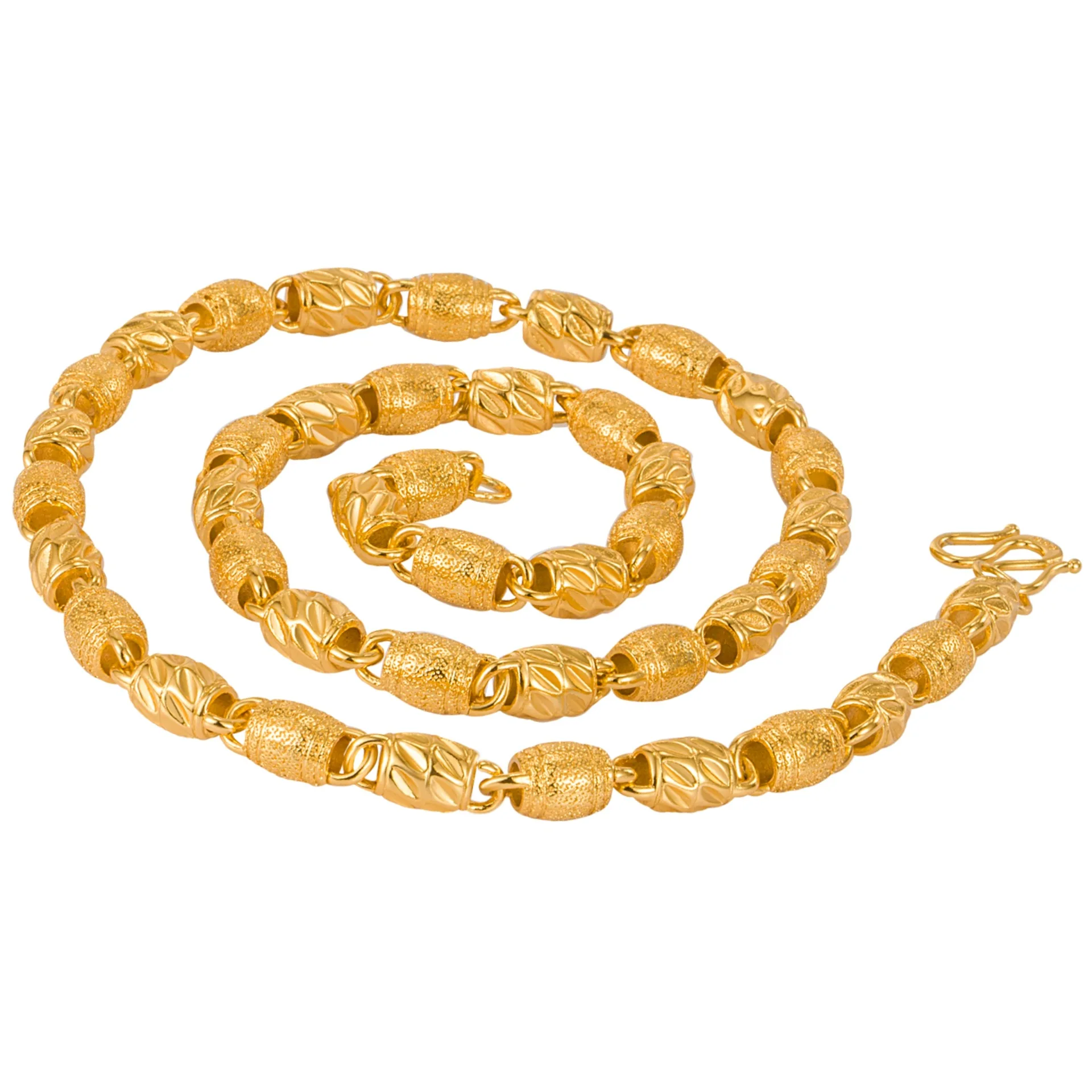 

Тайское посеребренное властное автомобильное ожерелье с цветком, песком, оливковой веткой и листьями, деловое ожерелье, толстое оливковое ожерелье 7 м с толстыми бусинами