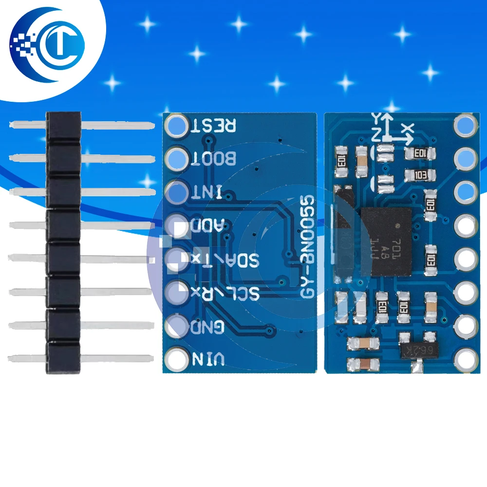 GY-BNO055 9DOF 9-axis BNO055 Absolute Orientation Breakout Board Sensor Module Angle Gyroscope Module IIC Serial for