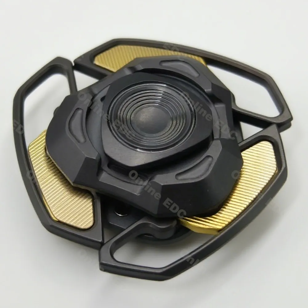 Jouets EDC d'occasion Ls Studio Ninja EDC Zirconium Fidget Spinner clou ouvert gyroscope métal Fidget jouet pour adultes nouveauté jouet