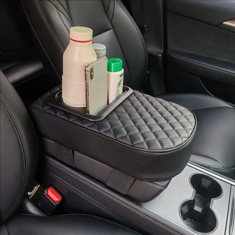 

Auto Center Console Armrest Pillow Arm Rest Cover Memory Foam Car Armrest Cushion Cup Holde Car Interior Accessories Universal