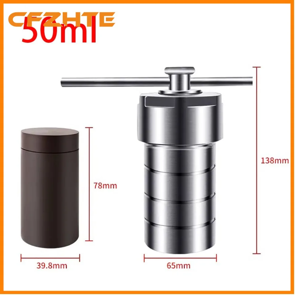 Hydrothermal Synthesis Autoclave Reactor 50ml, PPL Lined 3Mpa High Pressure Digestion Tank 280℃ Stainless Steel