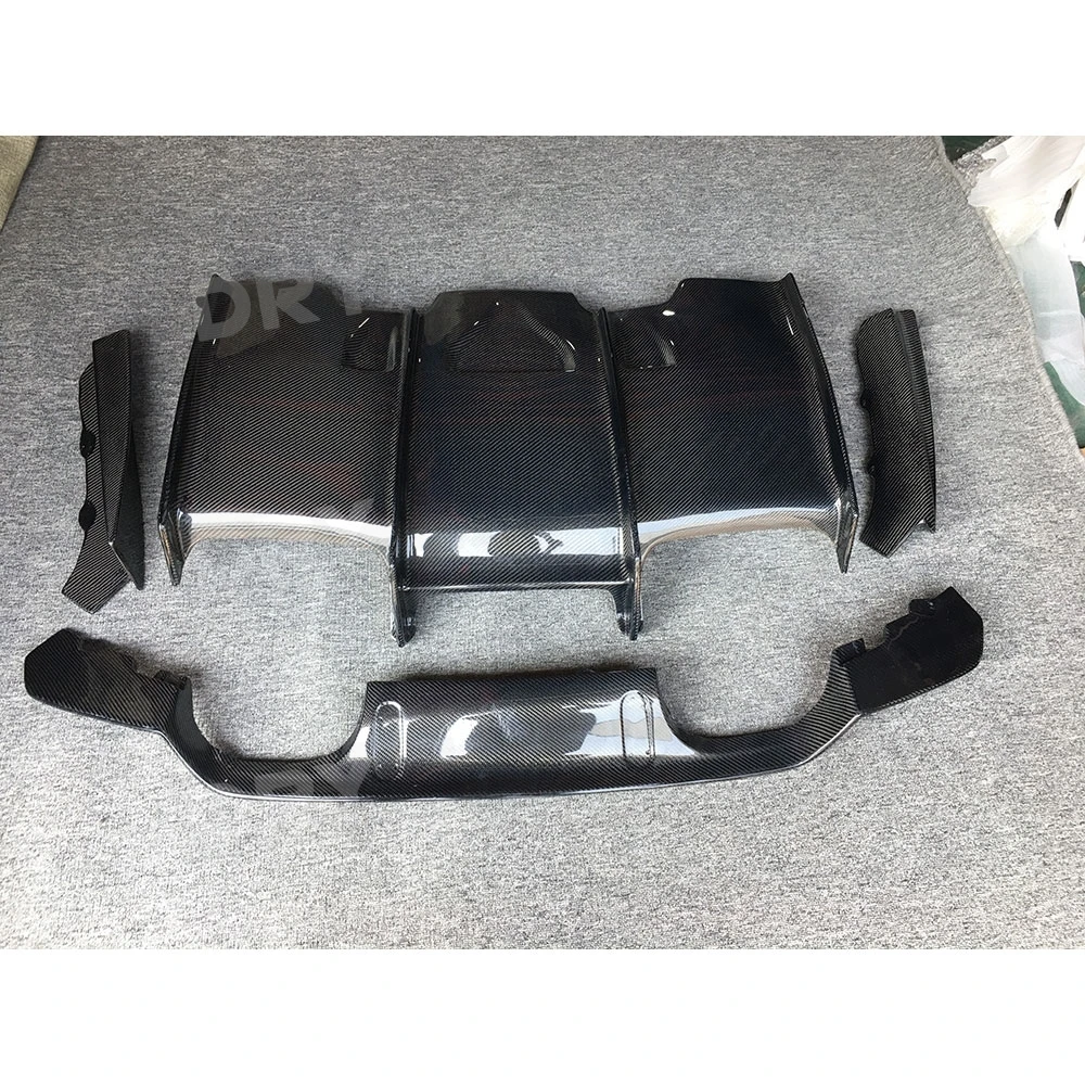 ألياف الكربون الجافة سيارة المصد الخلفي الشفاه الناشر الخائن الجسم أطقم لسيارات BMW F80 M3 F82 F83 M4 2014-2018 اكسسوارات السيارات التصميم #2