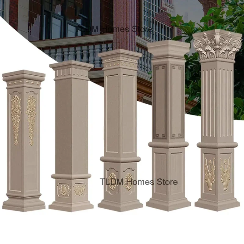 Thickened Roman Column Mold for Villa Gate Square Cement Column Mold Light Luxury Square Decorative Building Roman Column Mold