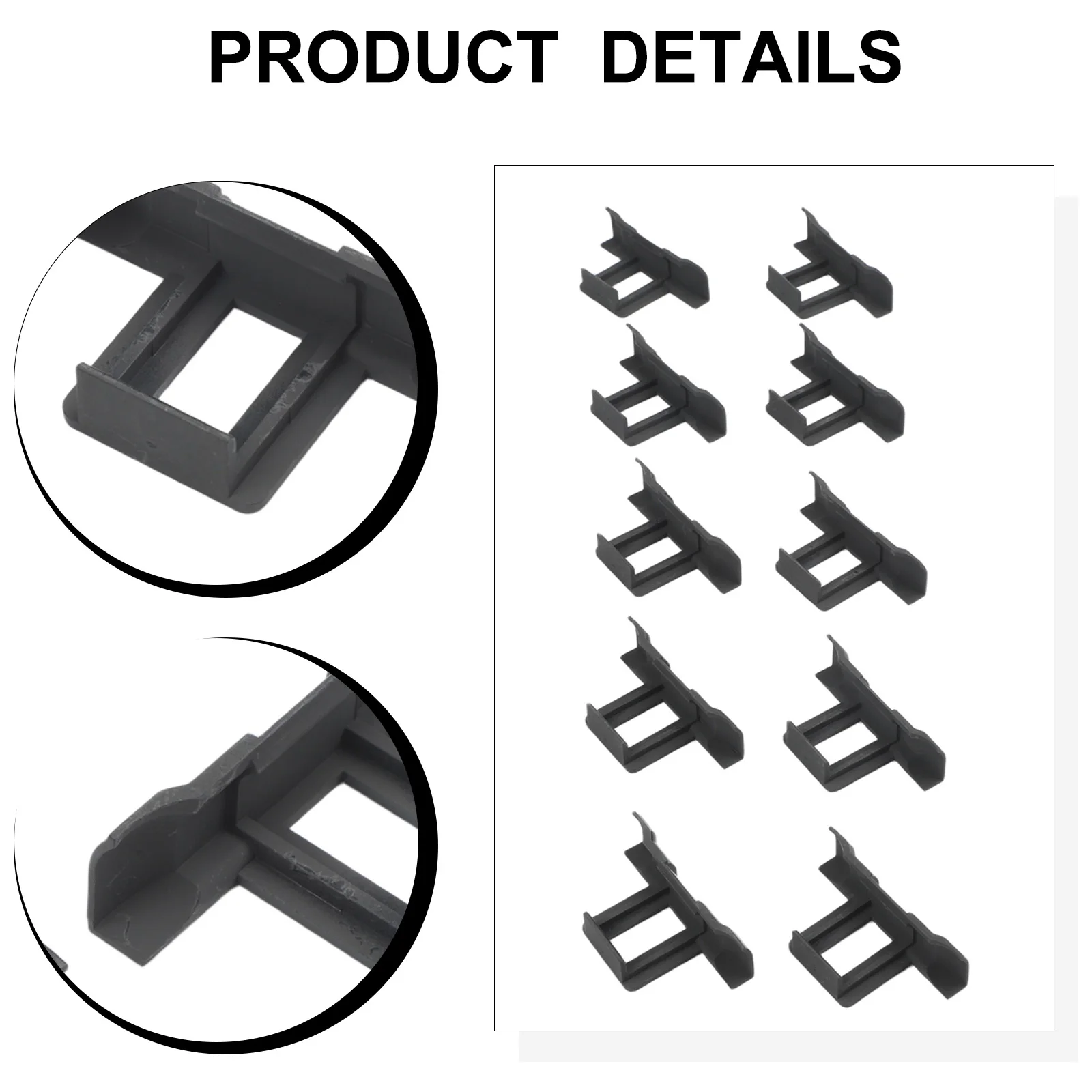 10 Pieces Solar Panel Mud Removal Clips for Water Drainage Compatible with 30/35/40mm Frame Sizes Weather Resistant