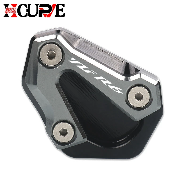 Motorcycle CNC Kickstand Foot Side Stand Extension Pad Support Plate Enlarge Stand For YZF-R6 YZFR6 YZF R6 2006-2016