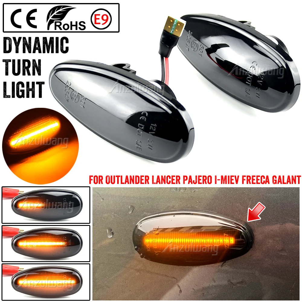 Car Front Side Turn Signal Light Fender Lamp For Mitsubishi Outlander Pajero Montero Shogun Lancer Galant MR522027