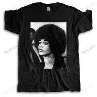 Hot sale men brand t shirt fashion cotton tshirt Angela DAVIS Black Leopard Funny High Quality Top Tees for boys gifts