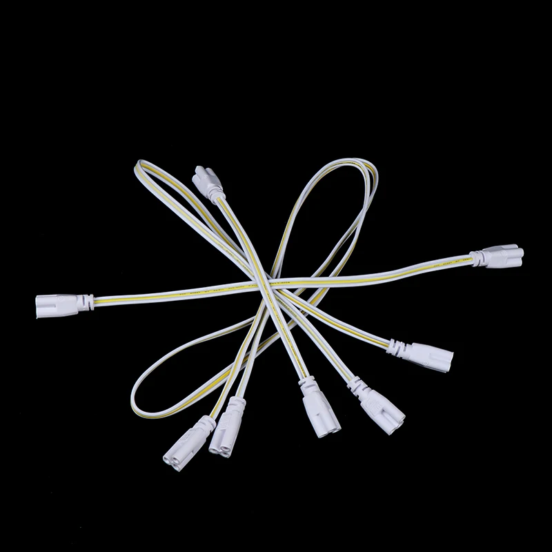 Flexiable Double End 3Pin LED Tube Connector Cable Wire, T4 T5 T8 Extension Cord For Integrated LED Fluorescent Tube Light Bulb