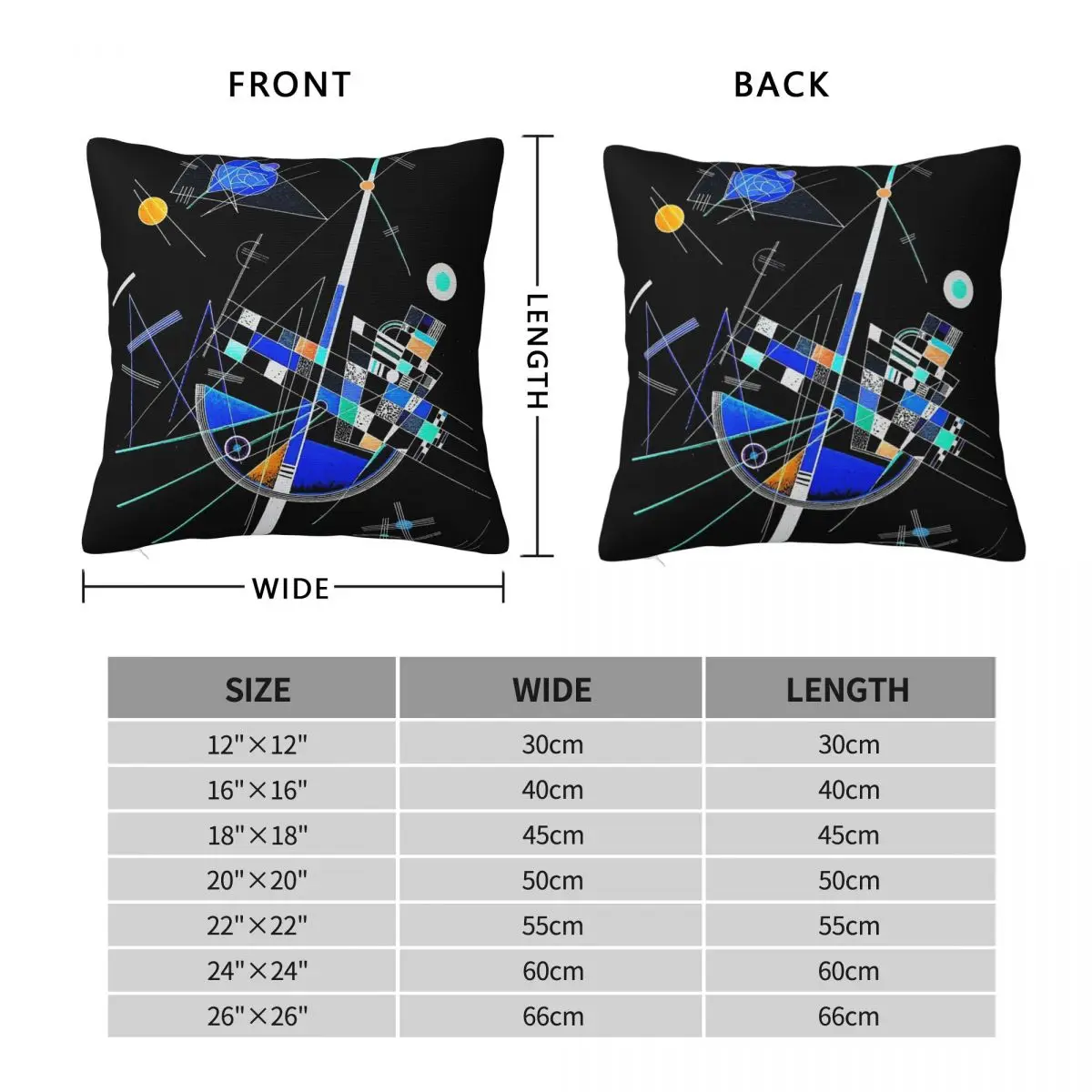 Wassily Kandinsky Delicate Tension Pillowcase Polyester Linen Velvet Creative Zip Decorative Room Cushion Cover