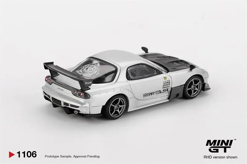 MINI GT 1:64 RX-7 RE-Amemiya Silver Metallic Box / Blister Package Diecast Model Car