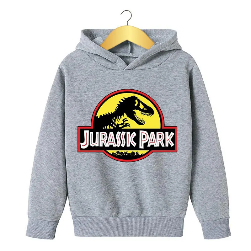 Children Clothing Jurassic Park Dinosaur print Boys Girls Hoodie  Tops Spring Autumn Leisure Sweatshirr Toddler 3-12 Year Coat