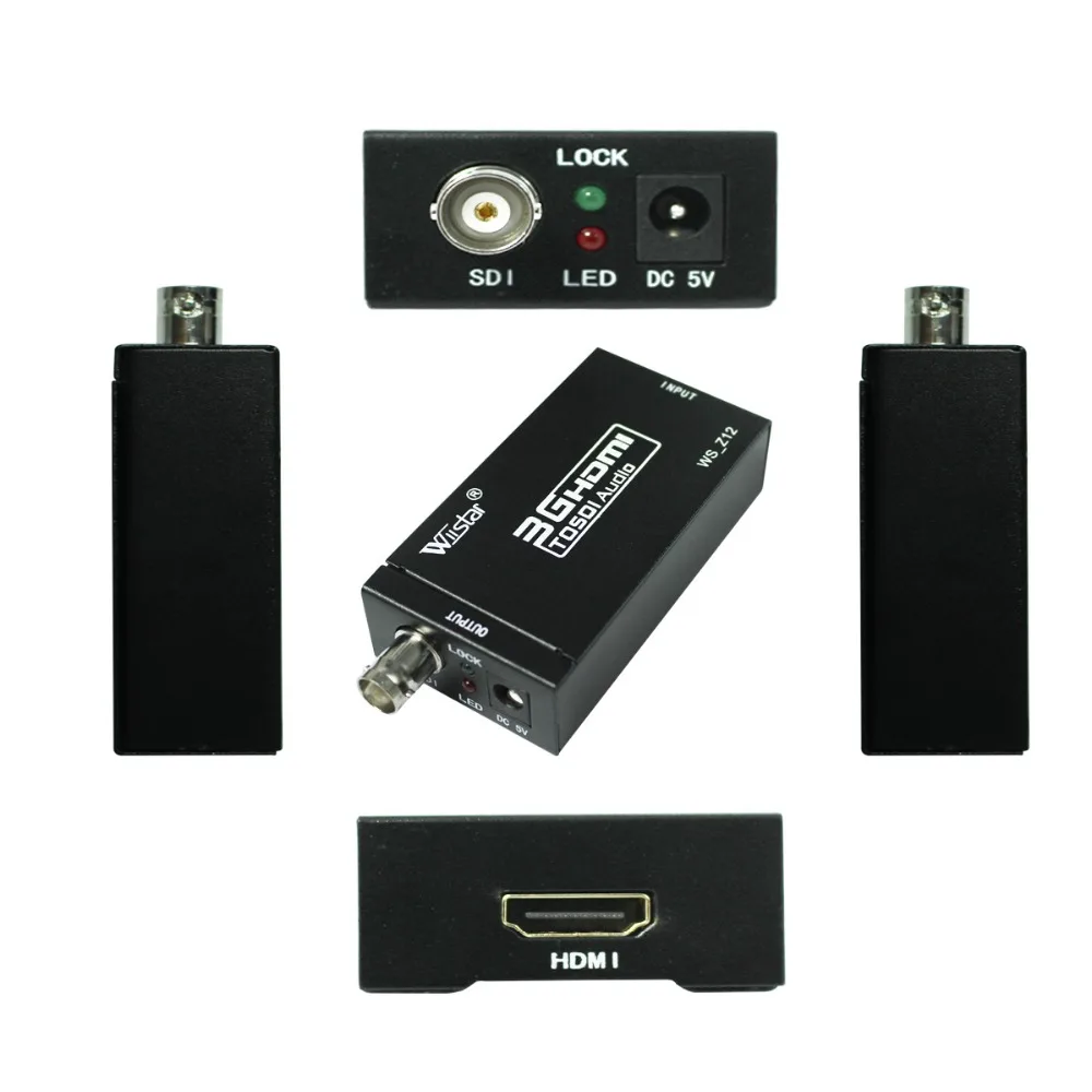 Wiistar konwerter wideo HDMI na SDI/2SDI BNC SDI/HD-SDI/wspornik adaptera 3 g-sdi 1080P do kina domowego