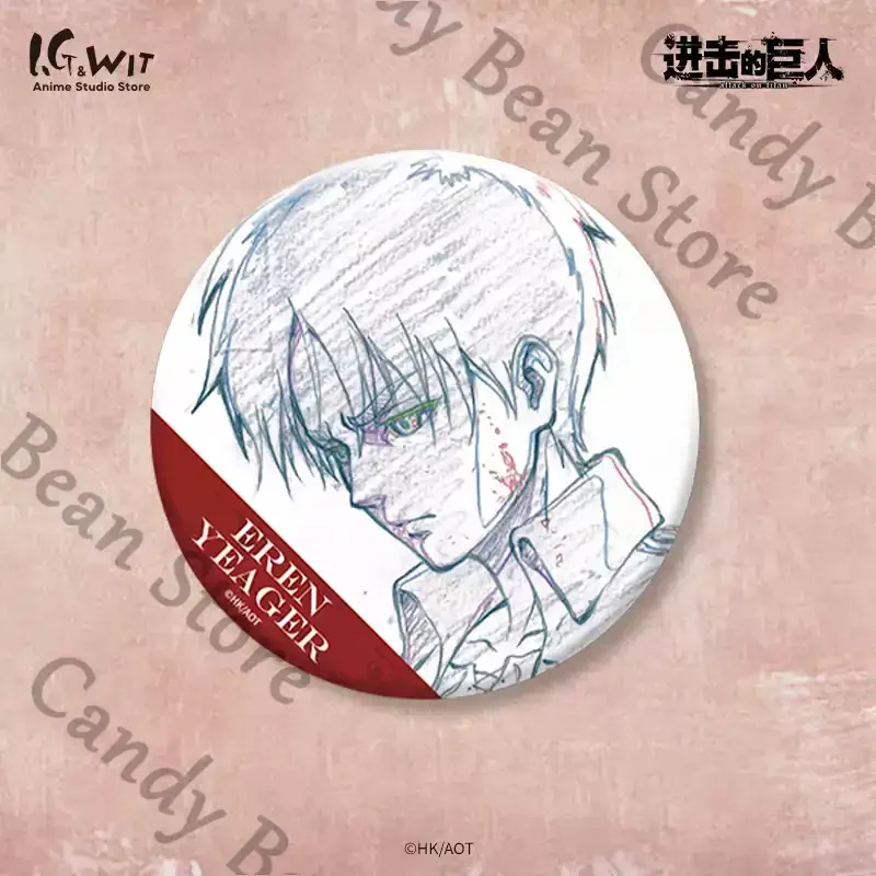 أنيمي هجوم حقيقي على تيتان ليفي أكرمان إرين جايجر هانج زوي ميكاسا تأثيري اللوحة الأصلية شارة شعار الكرتون بروش #2