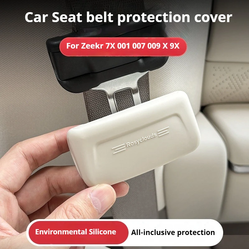 

For Zeekr 7X 001 007 009 X 9X Car Seat Belt Protection Cover Seatbelt Buckle Impact Silicone Seatbelt Cover Interior Accessories