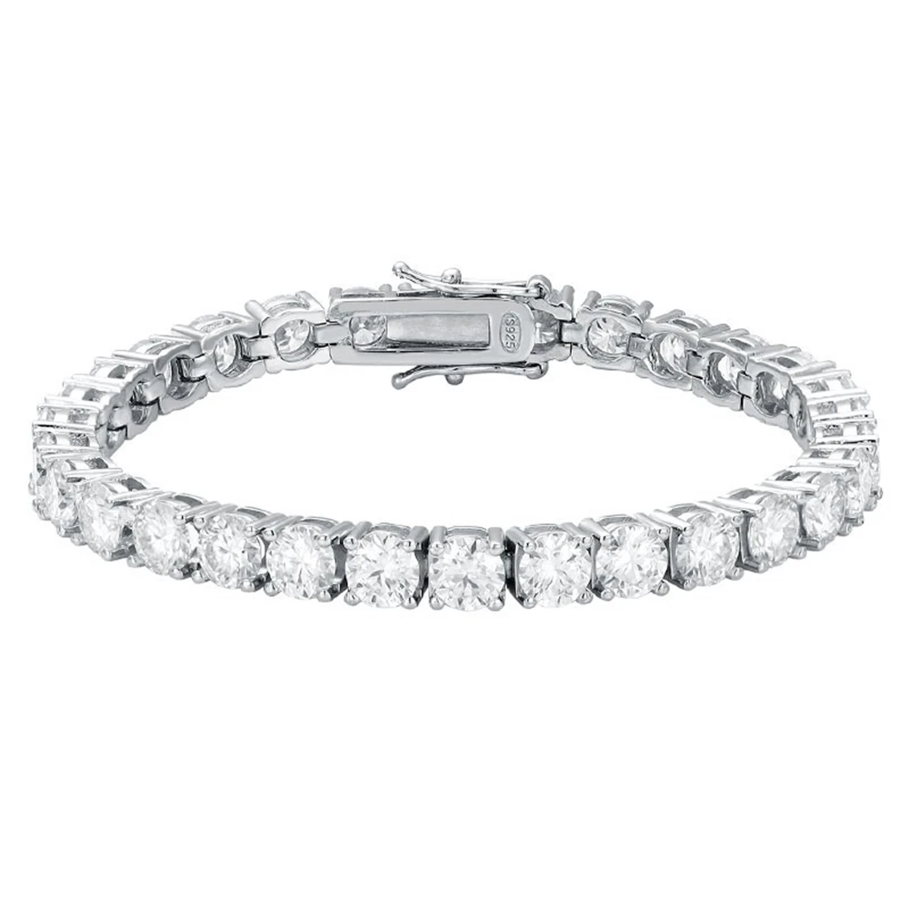 D Color VVS1 Moissanite Tennis Bracelet 3/4/5/6.5mm S925 Sterling Silver Bracelet for Women Man Sparkling Party Jewelry view 4