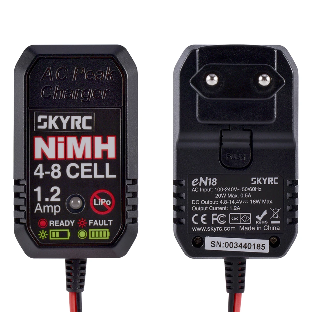 SkyRC eN18 NiMH RC Car Peak Battery Charger 4S-8S 4.8V-14.4V for RC Hobbies Airsoft Battery Charge with Tamiya Deans Connector