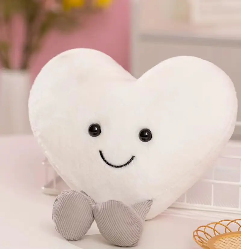 New Spot Fun Smiling Face Love Doll Cute Cartoon Plush Heart-Shaped Plush Toys Valentine'S Day Lovers Souvenirs Holiday Surprise