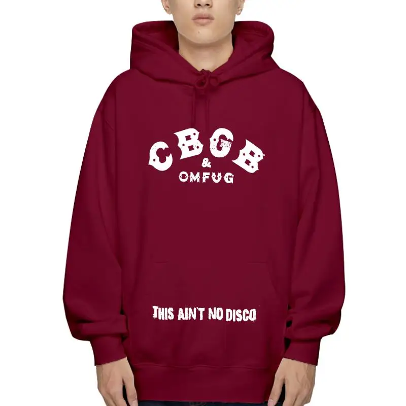 

IMPAC CBGB & OMFUG Men's No Disco Autumn Hoodie Black New Pullover Unisex Funny Hoodie Hoody Ho 2022 Fashion Plus Autumn