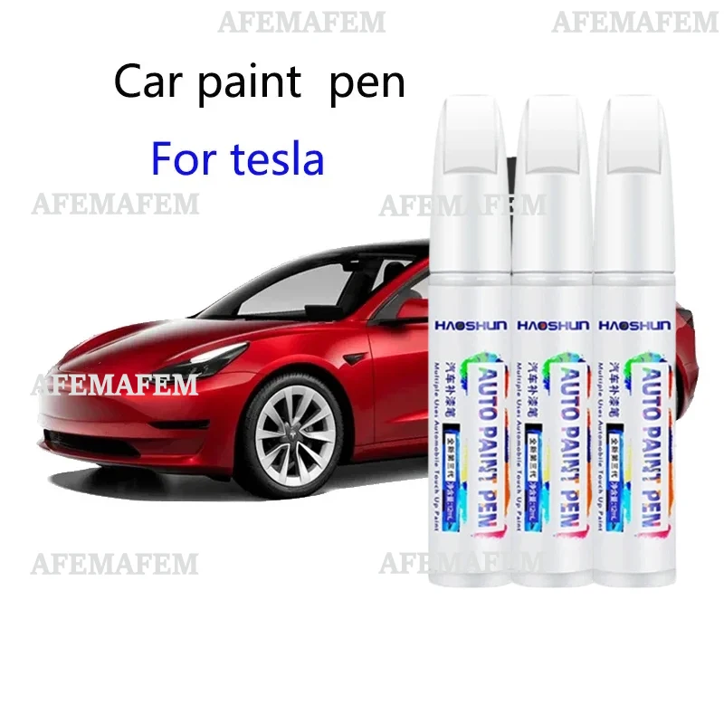 Automotive Paint Repair Pen Pearl White Clearcoat Pen Accessories Black White Red Blue Gray Silver For  Tesla Model 3 Y X S