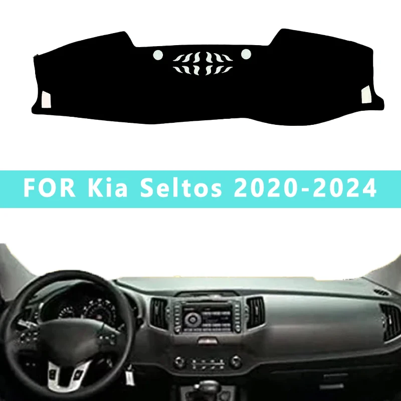

Car Dashboard Cover Sun Shade Mats Avoid Light Pads Instrument Panel Protective Carpets For Kia Seltos 2020-2024 2021 2022 2023