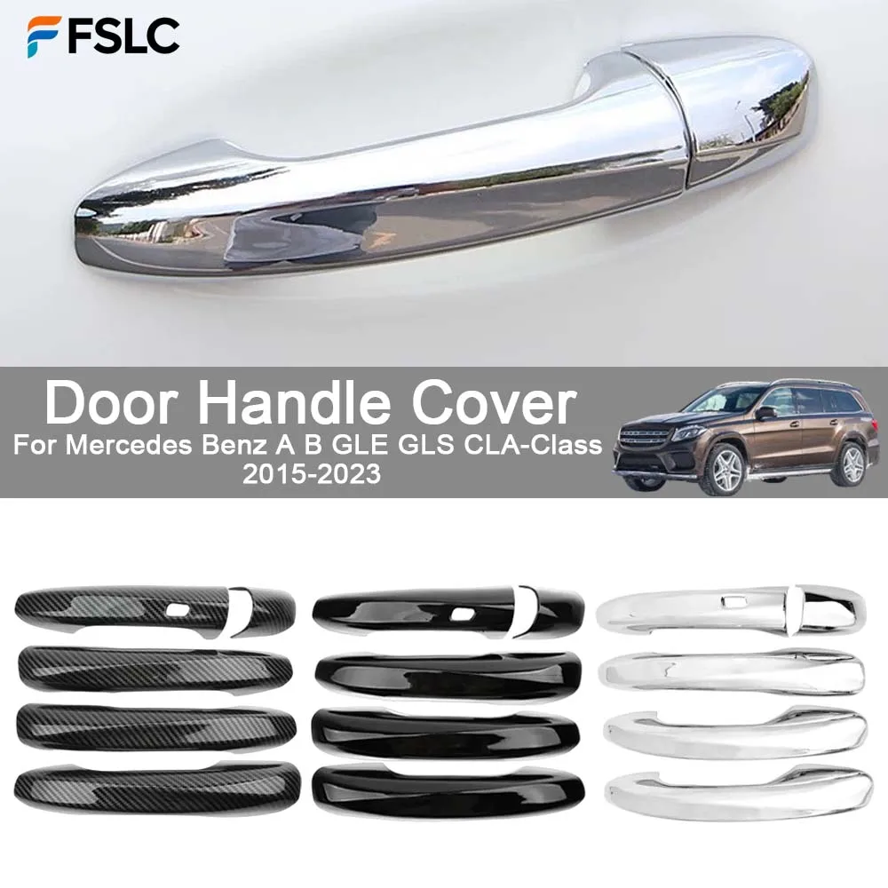 

Car Decoration Door Handle Cover For Mercedes Benz A B GLE GLS CLA-Class 2015-2023 Cars Accessories Styling Upgrade