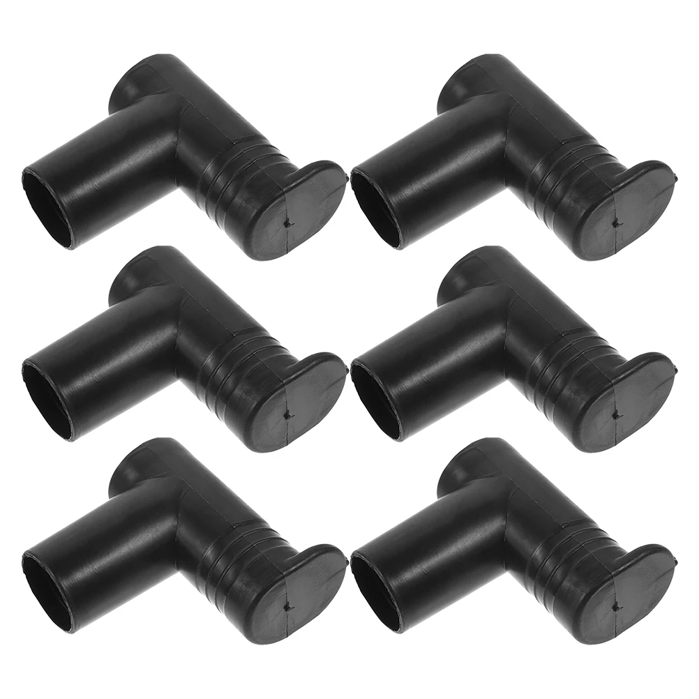 

6Pcs Plastic Clothes Drying Rack Connectors Black Joints Floor Standing Garment Rack Rod End Clamps Tube Accessories 2.75x2.4