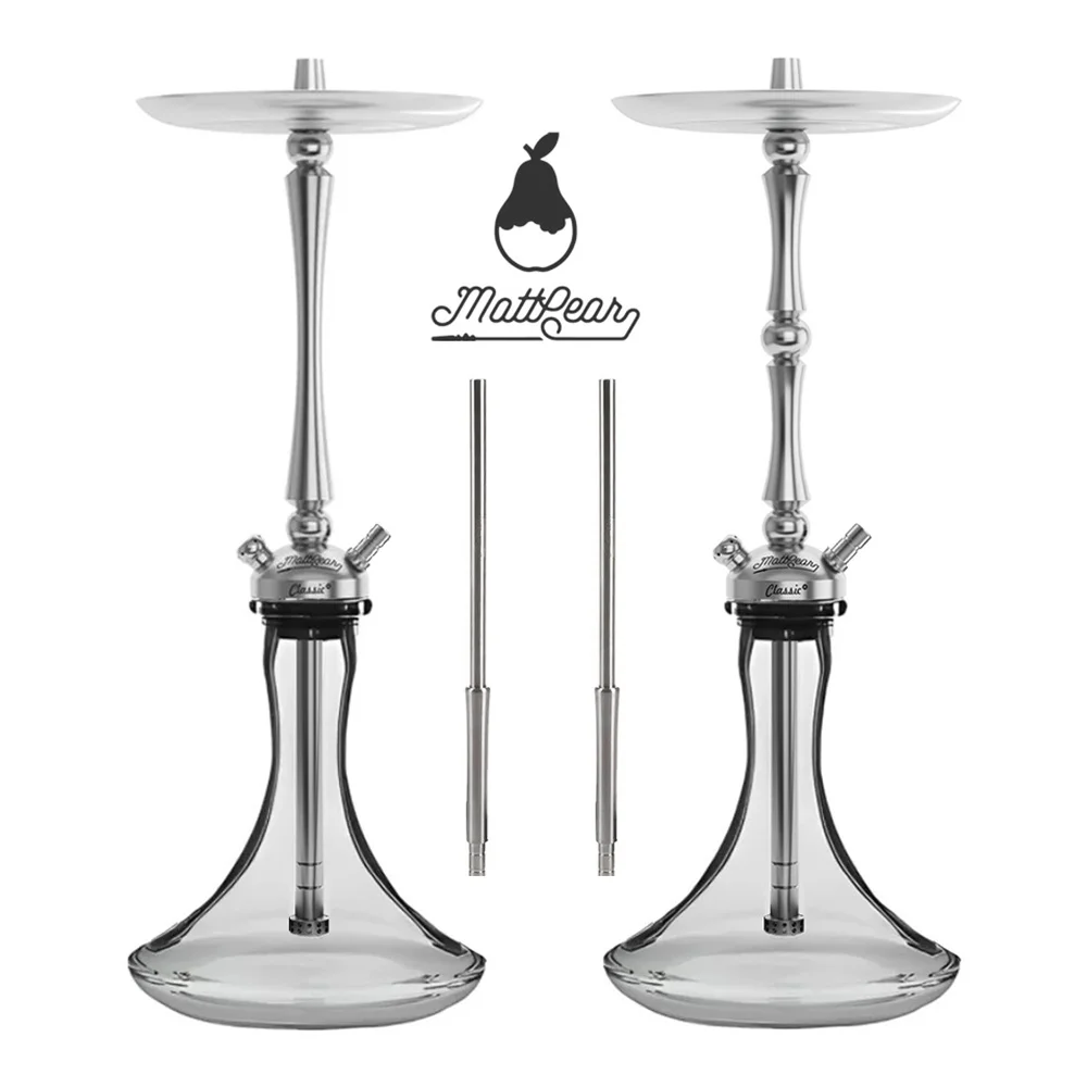 

MattPear Classic M Plus Slim Ball Hookah Shisha Set 304 Food Grade Stainless Steel with Glass Bottle with Single Pipe