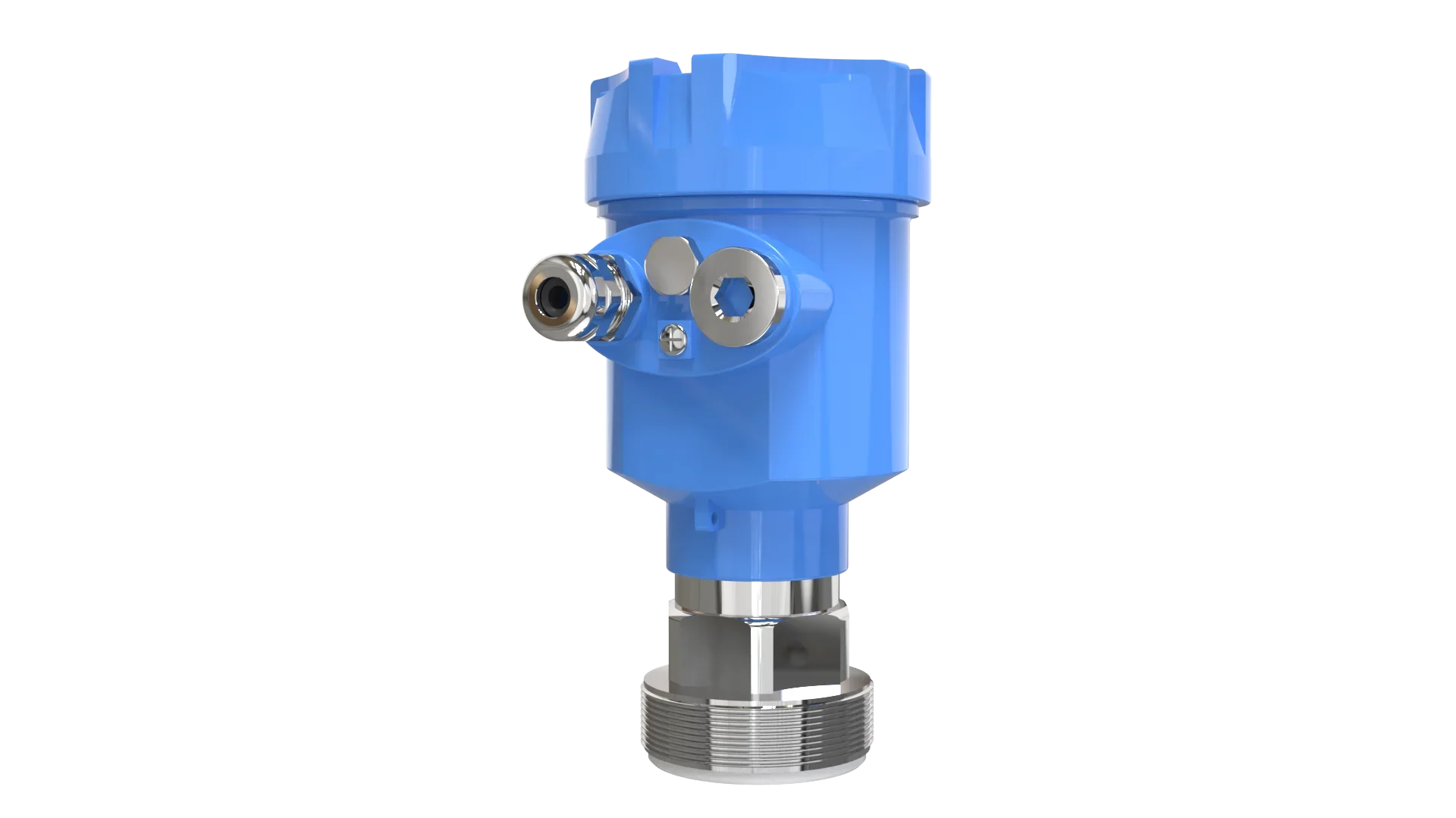 Transmitter pengukur level tangki air 4-20 mA, sensor ultrasonik, rs485